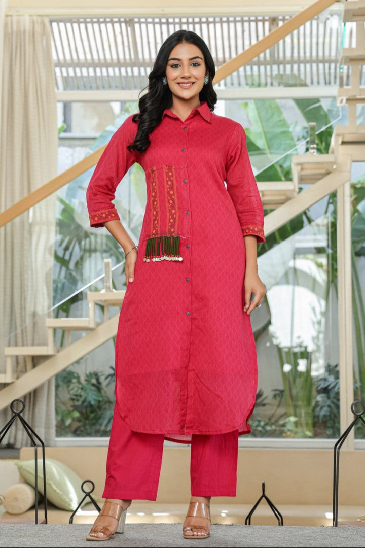 Tiara vermi cotton kurta pant set