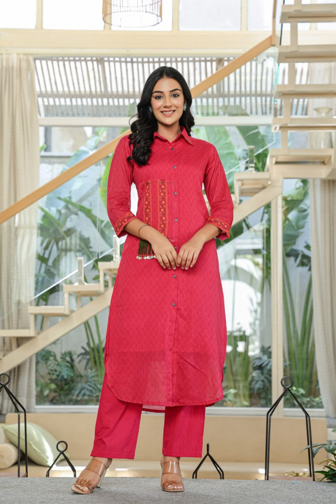 Tiara vermi cotton kurta pant set
