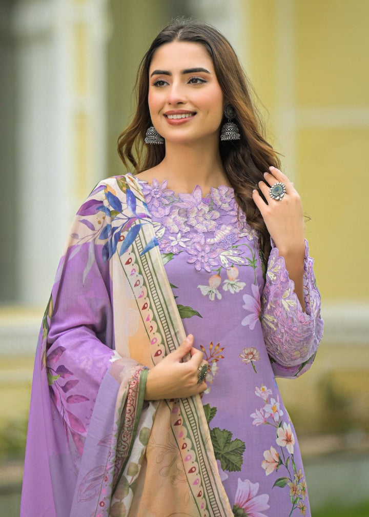 Vastramaya thistle floral farshi salwar suit set