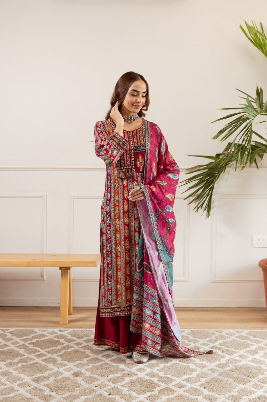 Sonpal sindoori cotton suit set