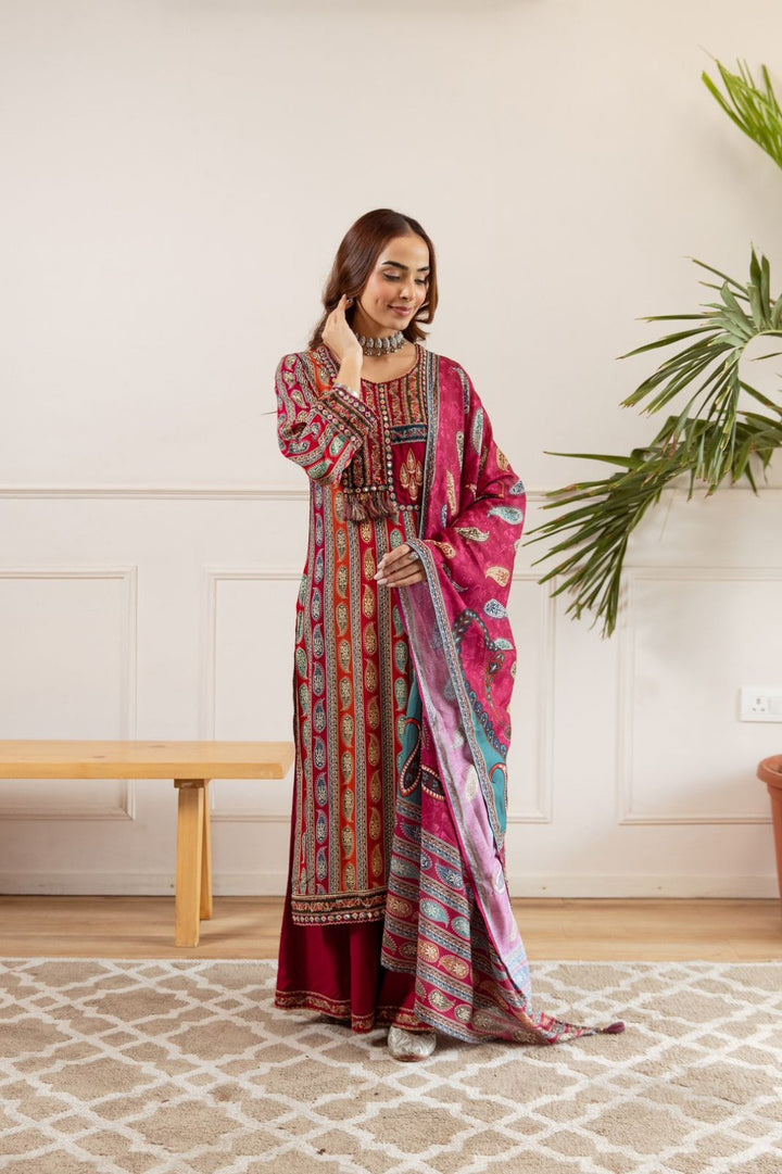 Sonpal sindoori cotton suit set