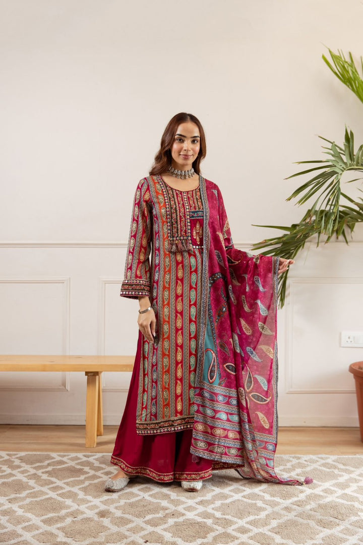 Sonpal sindoori cotton suit set