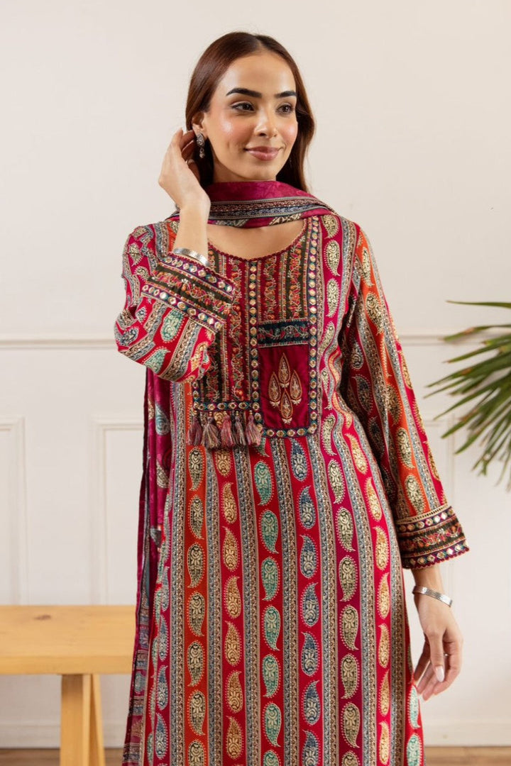 Sonpal sindoori cotton suit set