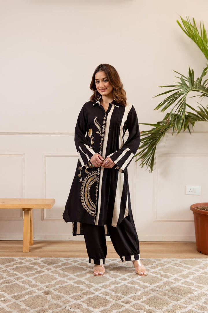 Stravi sable printed cotton Kurta Pant set