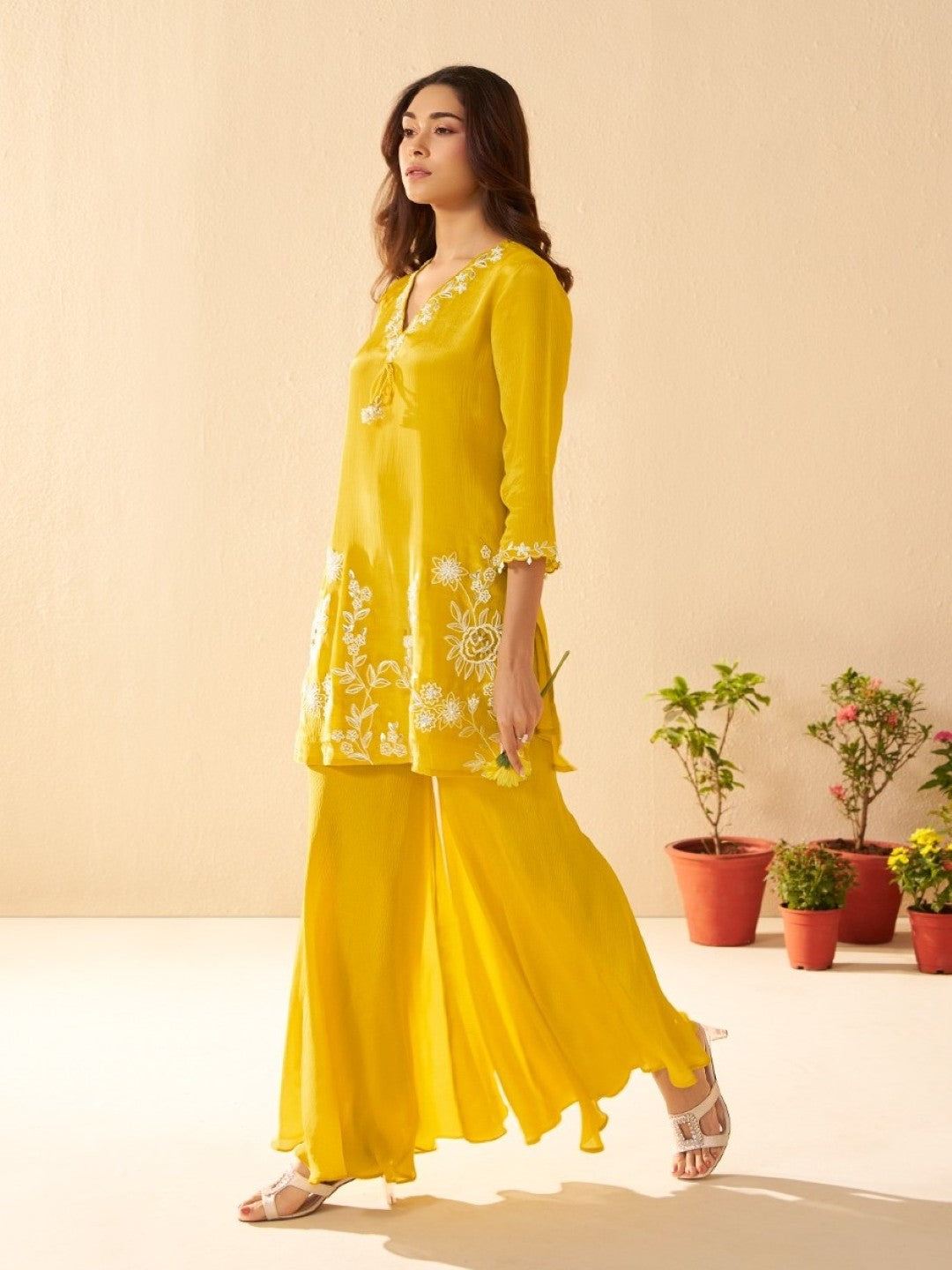 Albeli Maize Embroidery Premium Suit Set