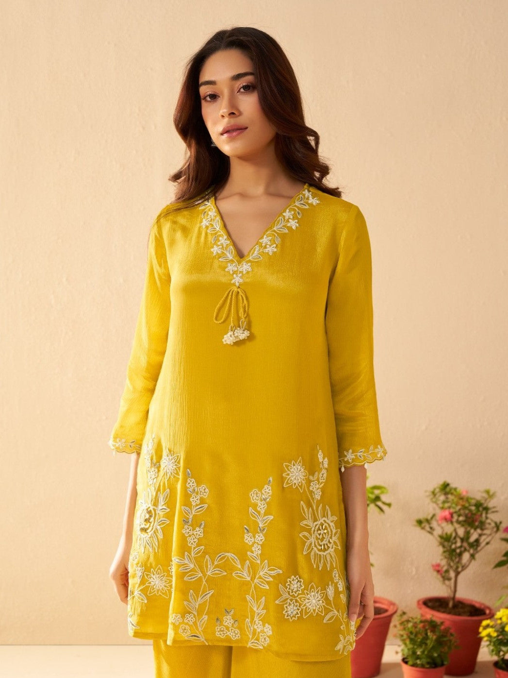 Albeli Maize Embroidery Premium Suit Set