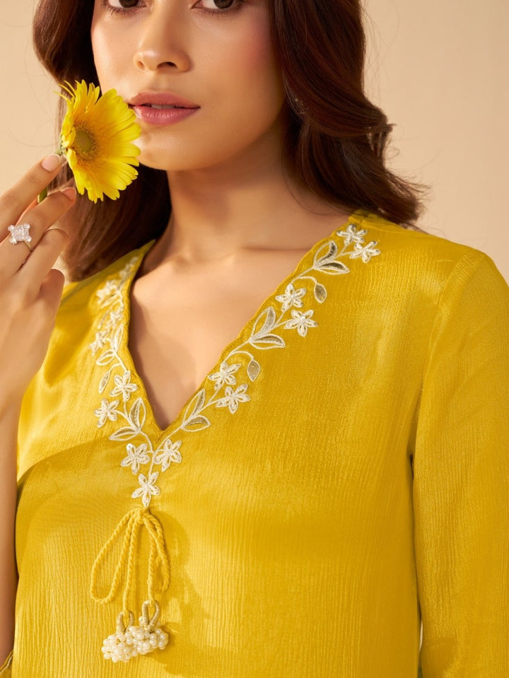 Albeli Maize Embroidery Premium Suit Set