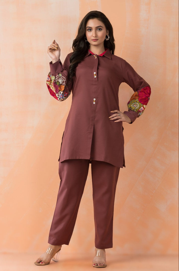 Sabhya mulberry Embroidery Co-ord set