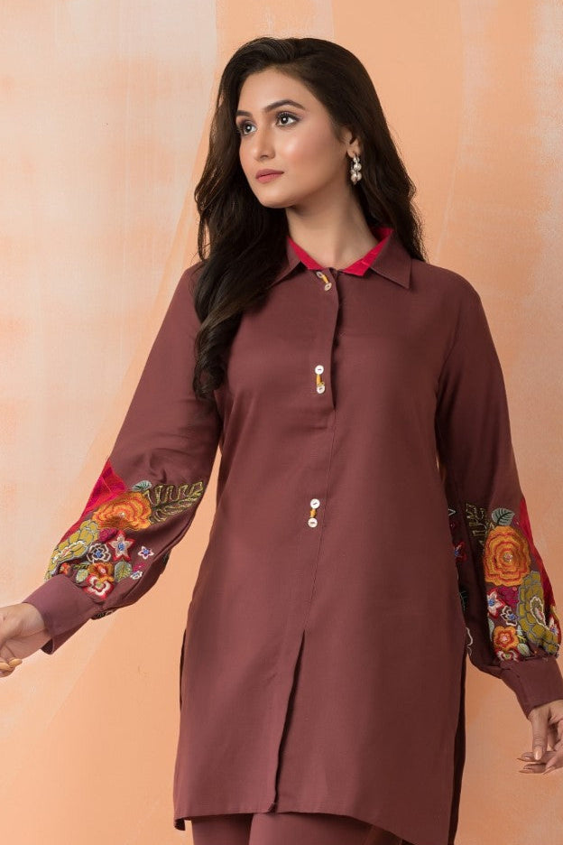 Sabhya mulberry Embroidery Co-ord set