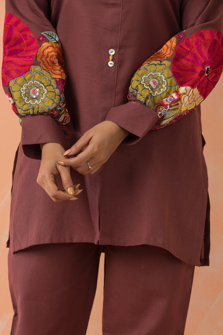 Sabhya mulberry Embroidery Co-ord set