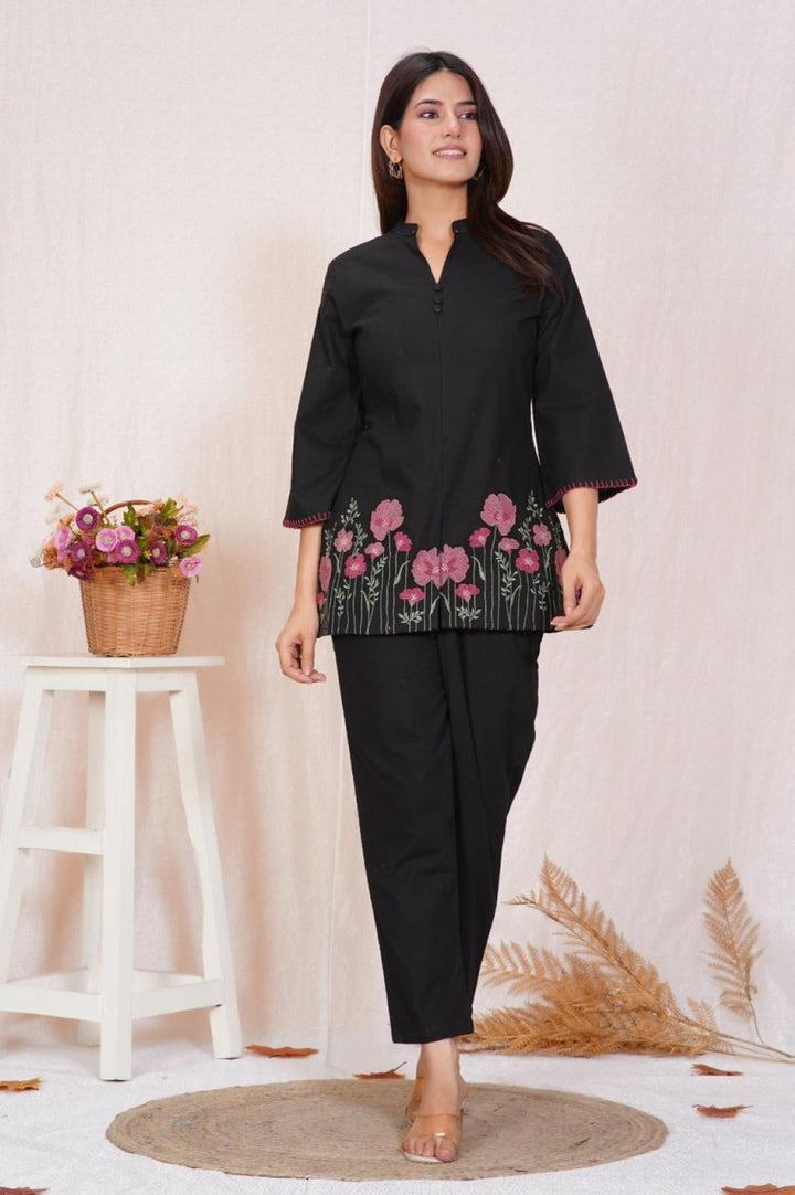 Mokabara sable embroidery cotton co-ord set