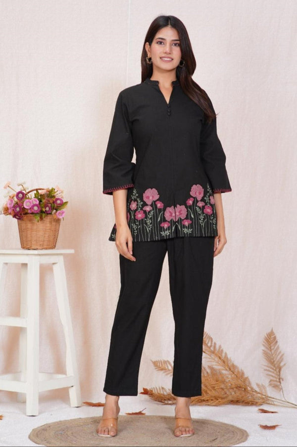 Mokabara sable embroidery cotton co-ord set