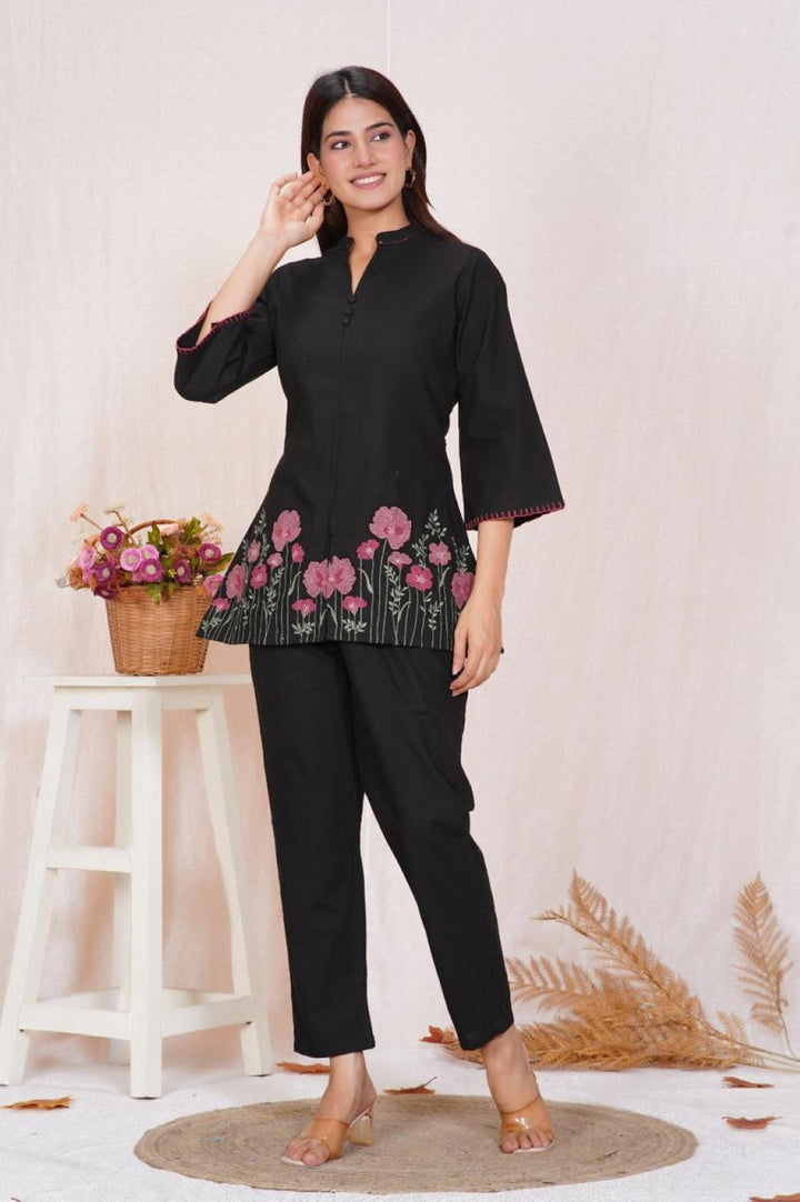 Mokabara sable embroidery cotton co-ord set