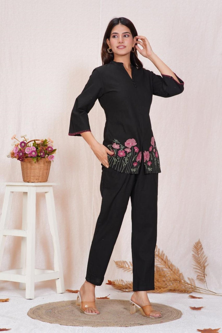 Mokabara sable embroidery cotton co-ord set