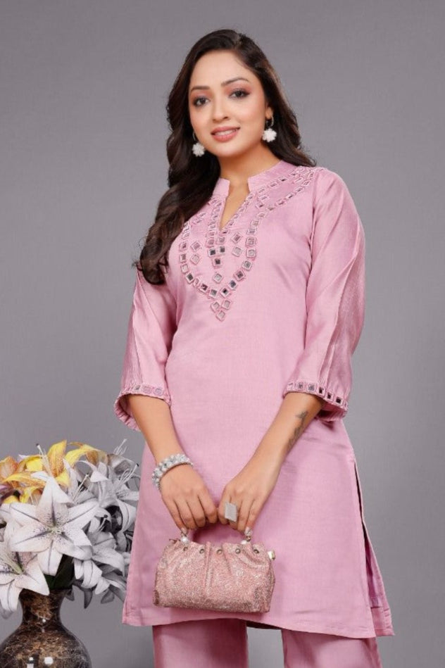 Divya candy mirror work co-ord set