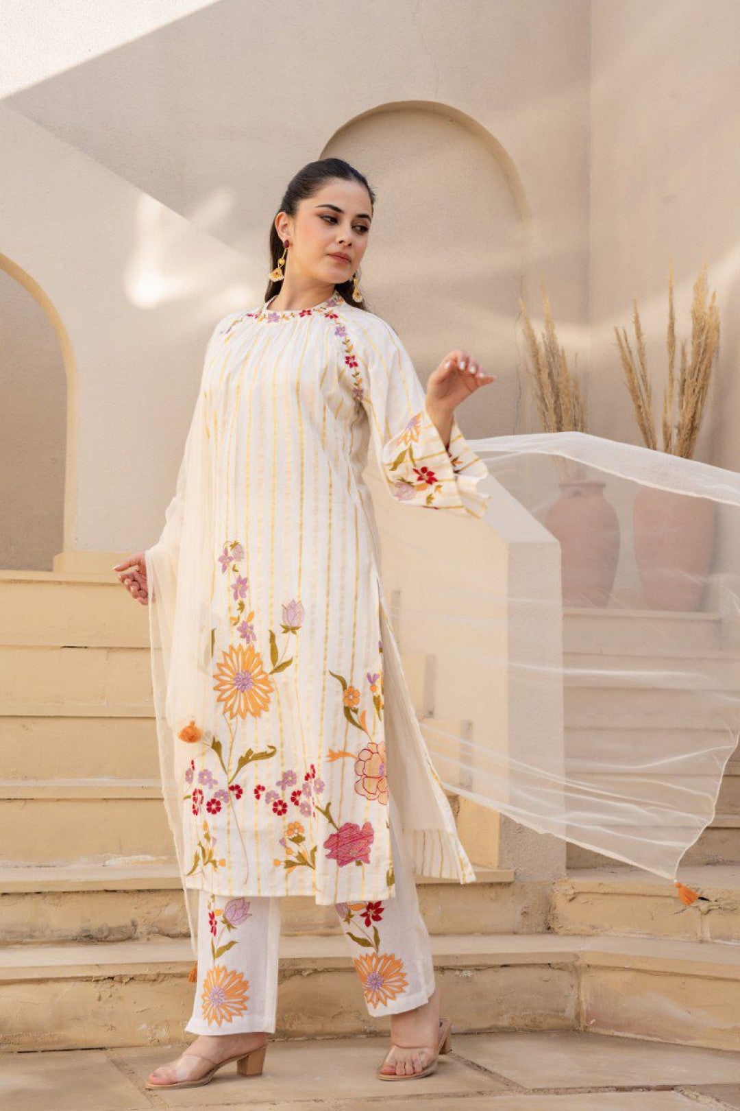 Akira Dove Premium Cotton Suit Set