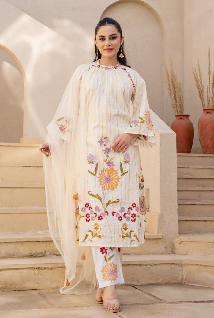 Akira Dove Premium Cotton Suit Set