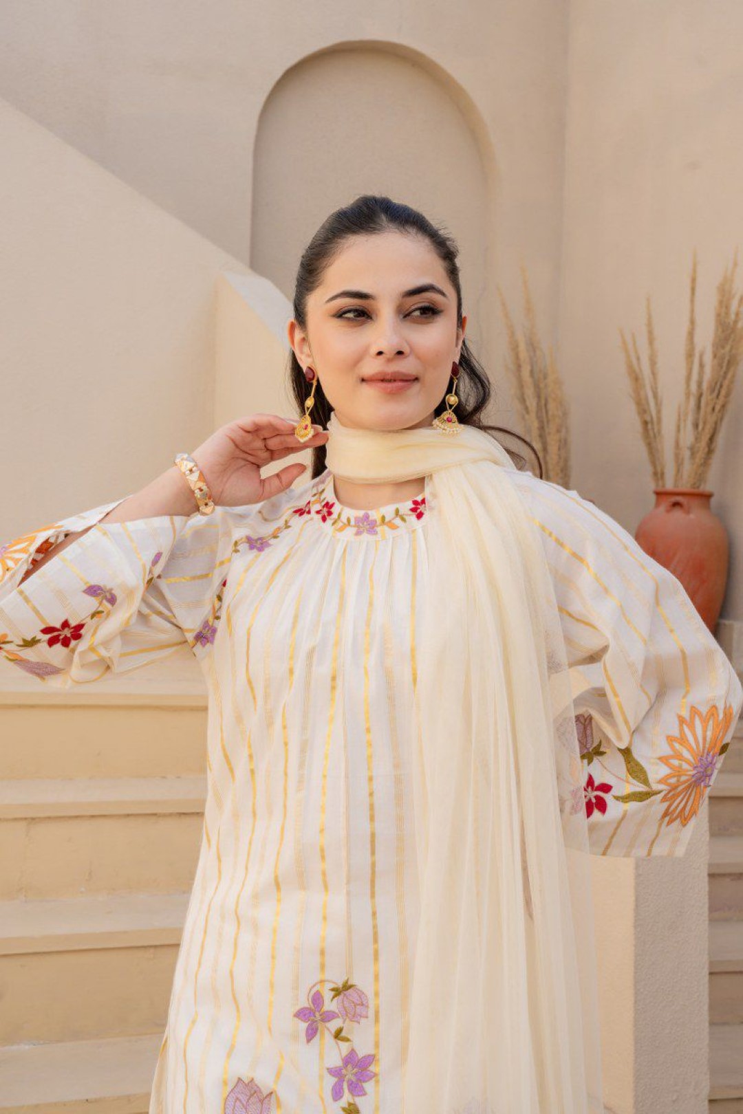 Akira Dove Premium Cotton Suit Set