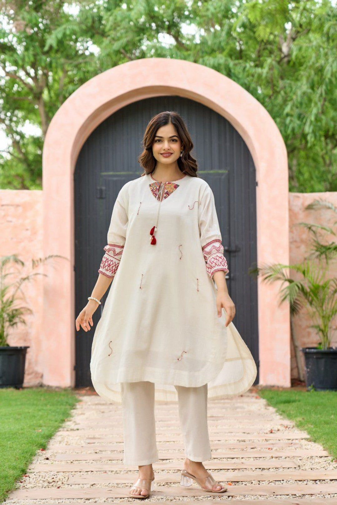 Akira Frost Embroidery Cotton Co-ord Set