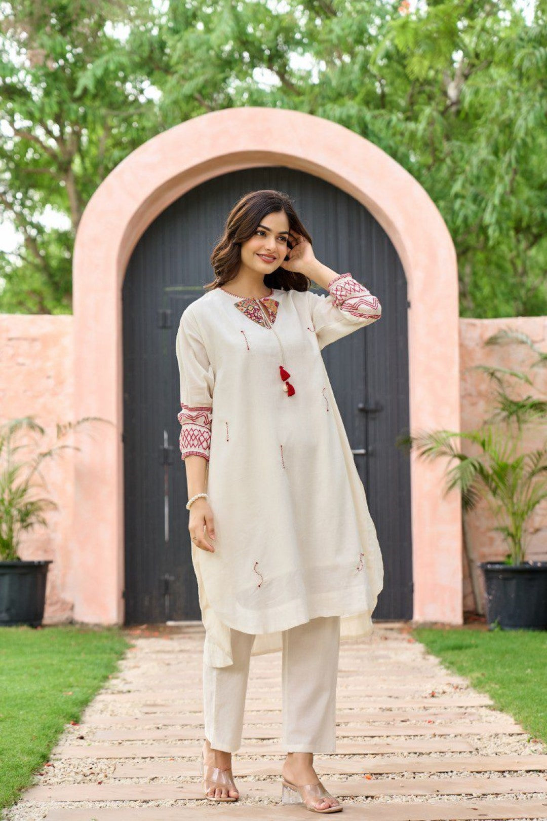 Akira Frost Embroidery Cotton Co-ord Set