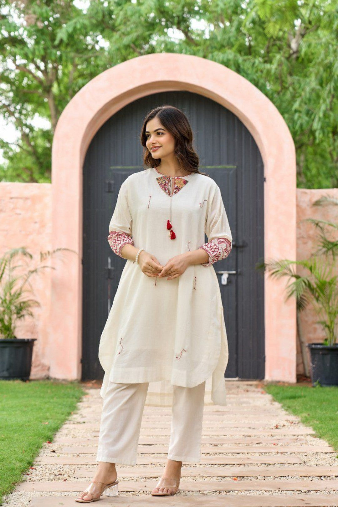 Akira Frost Embroidery Cotton Co-ord Set