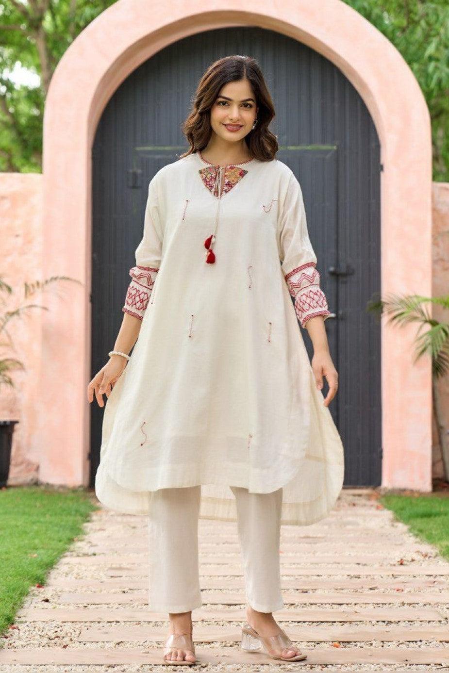 Akira Frost Embroidery Cotton Co-ord Set