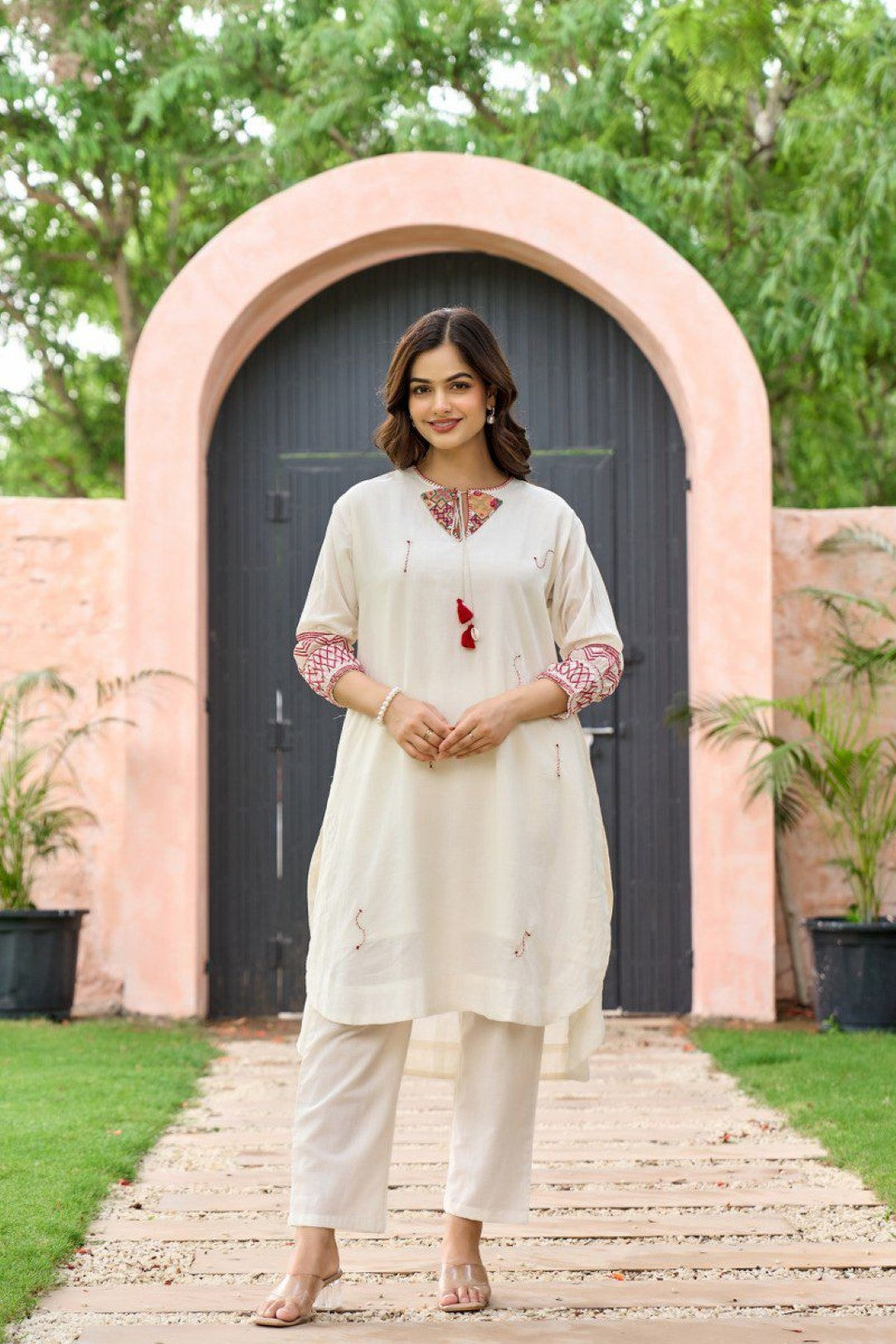Akira Frost Embroidery Cotton Co-ord Set