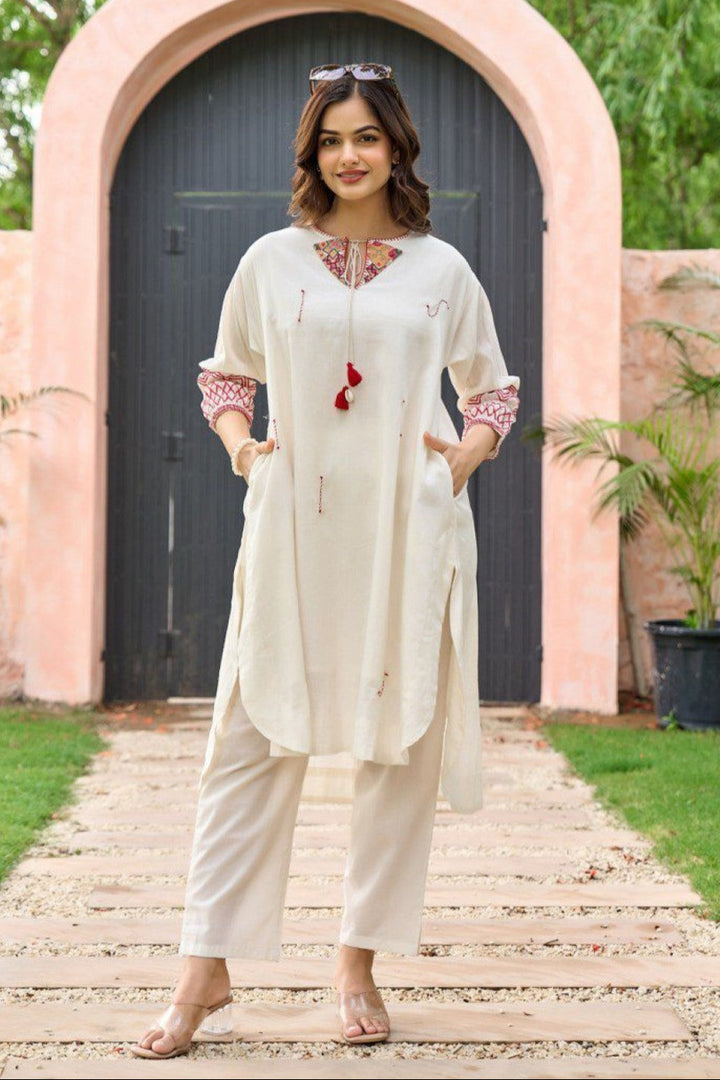Akira Frost Embroidery Cotton Co-ord Set