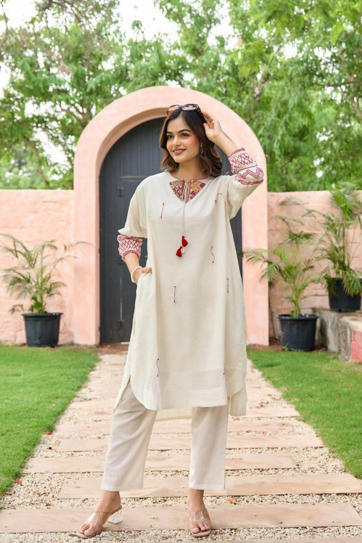 Akira Frost Embroidery Cotton Co-ord Set