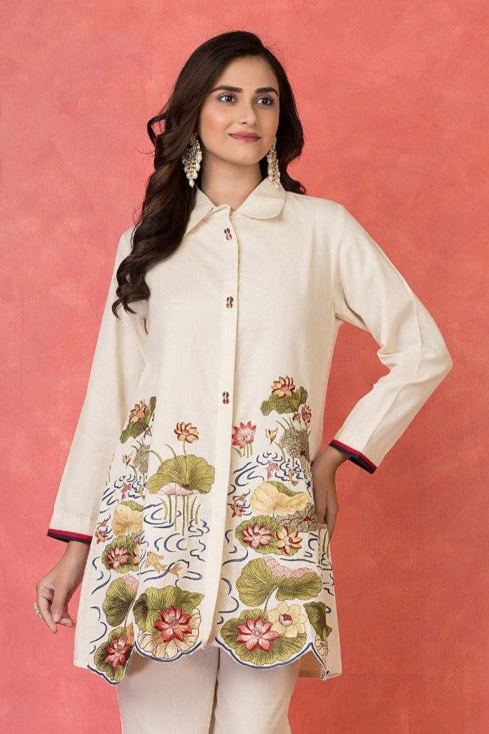 Sabhya Shell Embroidery Premium co-ord Set
