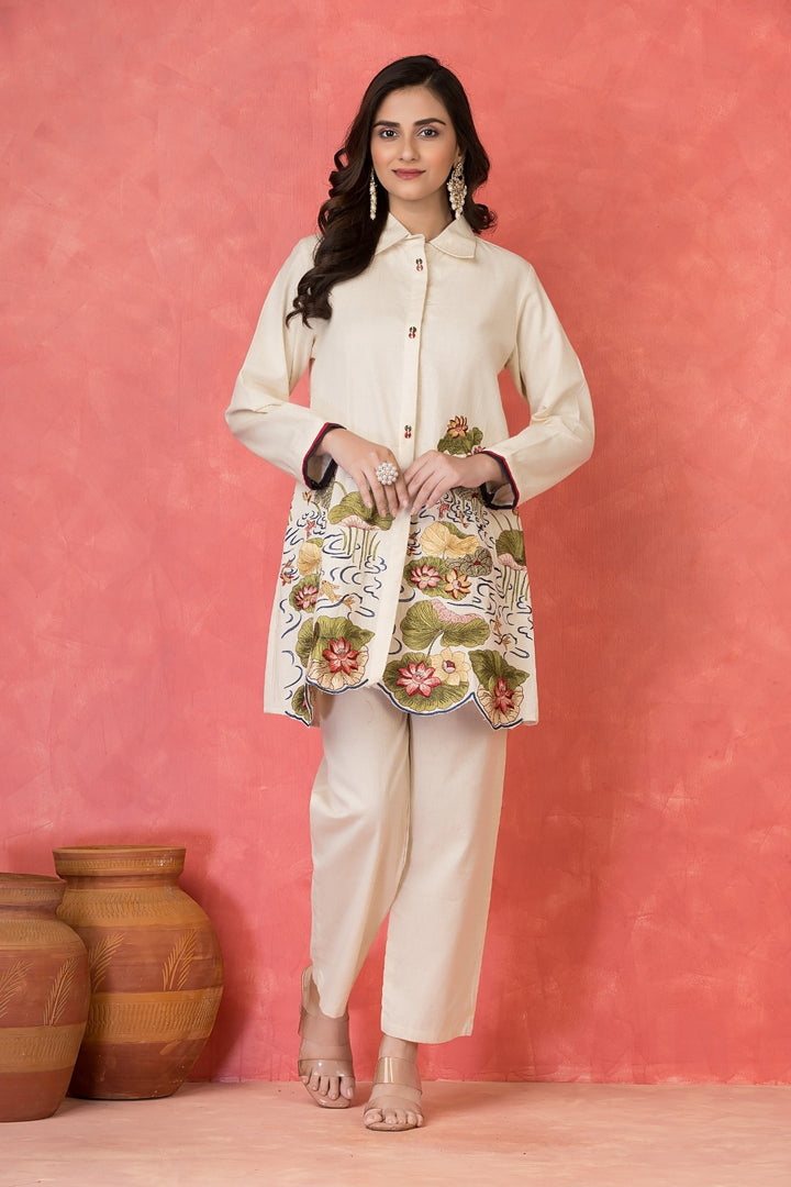 Sabhya Shell Embroidery Premium co-ord Set