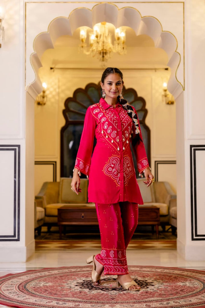 Samiha Rouge Premium Co-ord Set