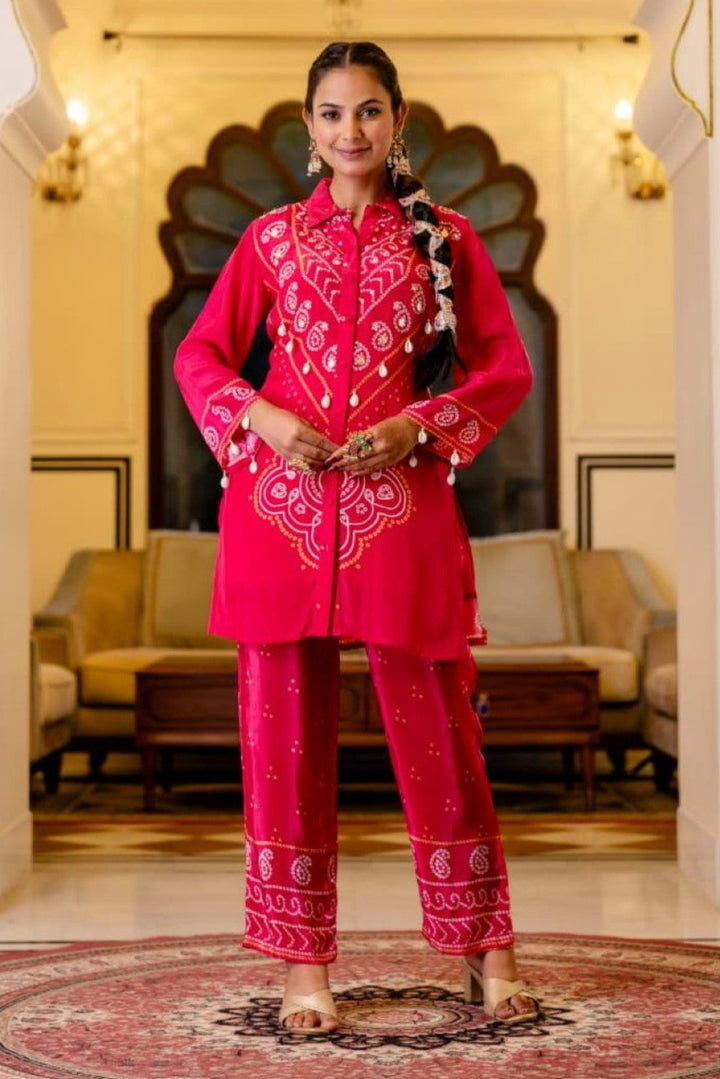 Samiha Rouge Premium Co-ord Set