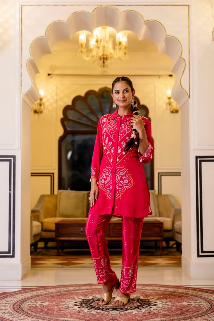 Samiha Rouge Premium Co-ord Set