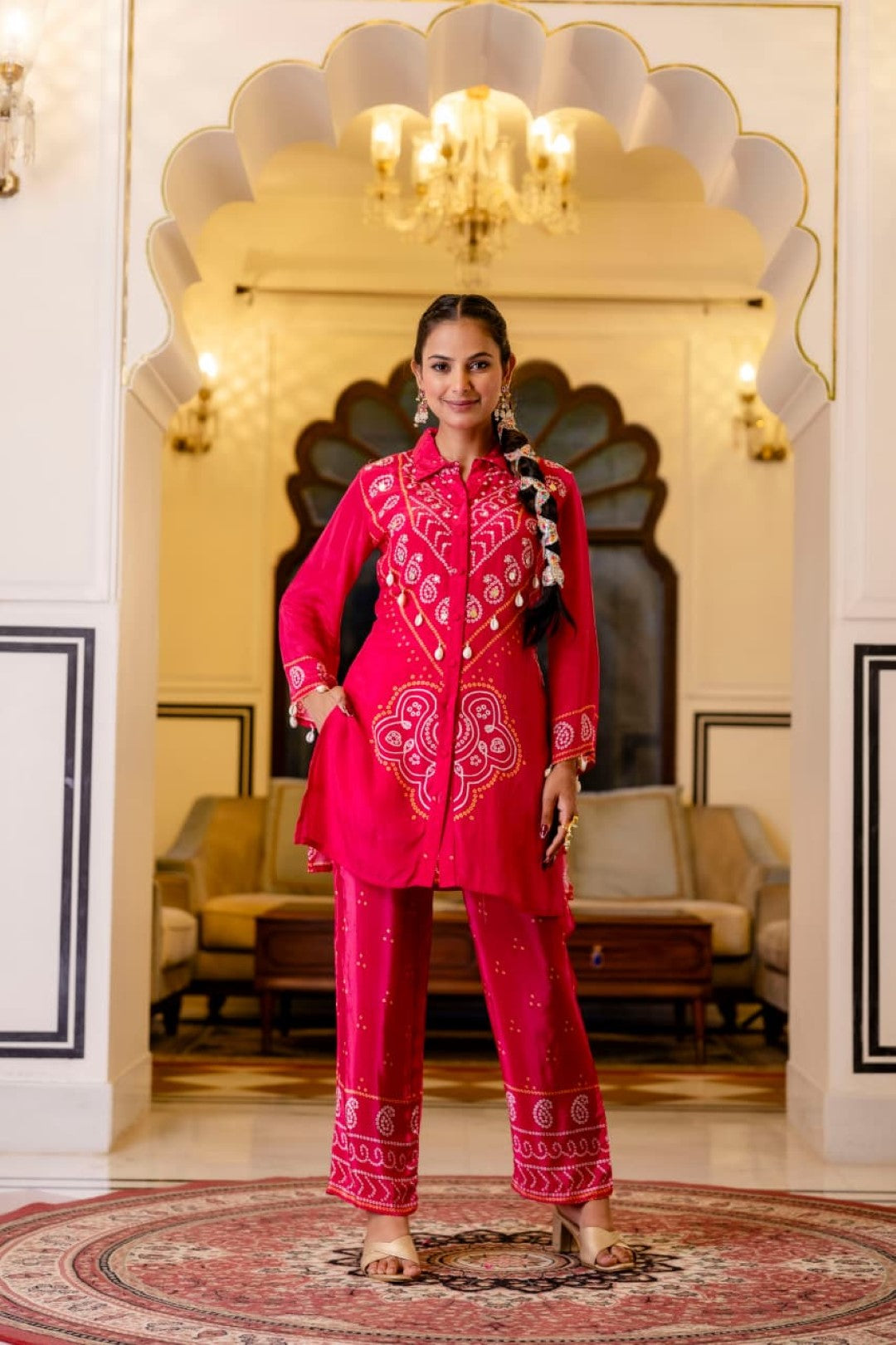 Samiha Rouge Premium Co-ord Set
