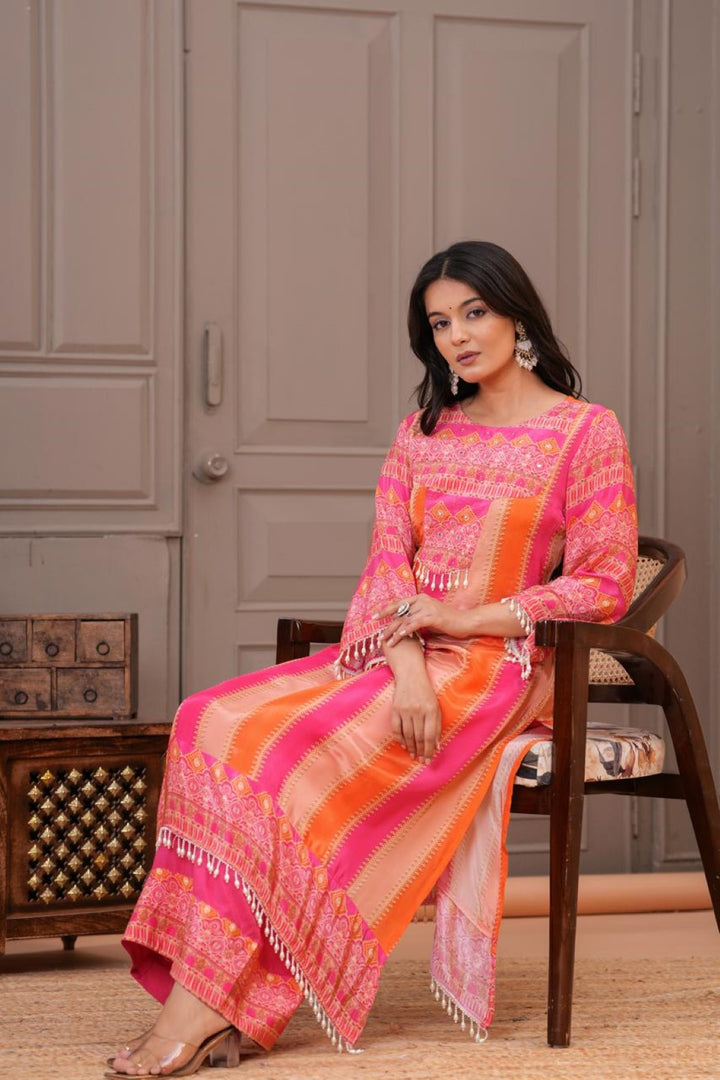 Jayti Candy Work Printed Kurta Pant Set