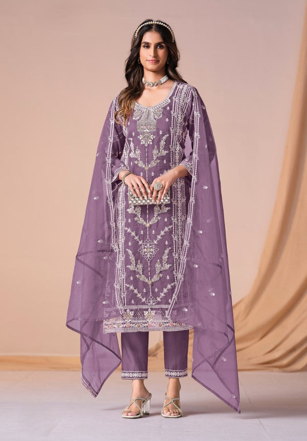 Mayuri Orchid Full Work Suit Set