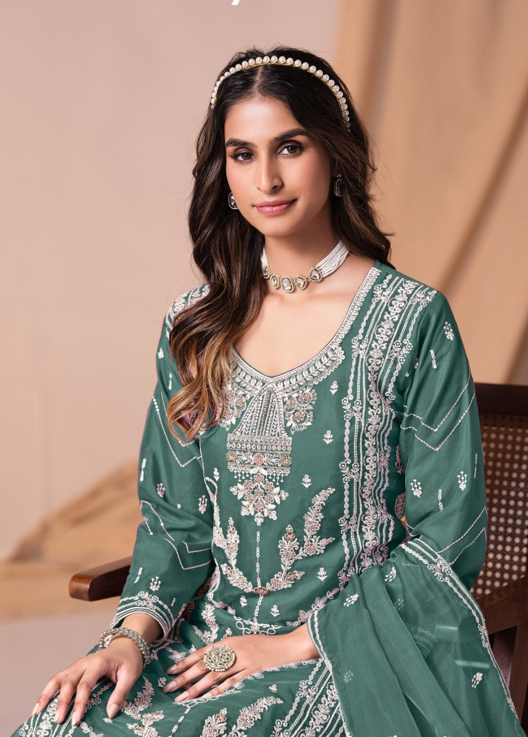 Mayuri Peacock Full Work Suit Set