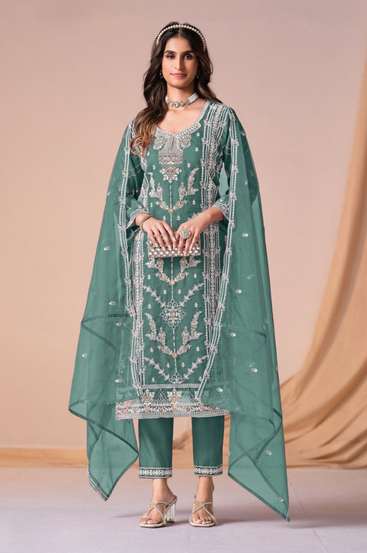 Mayuri Peacock Full Work Suit Set