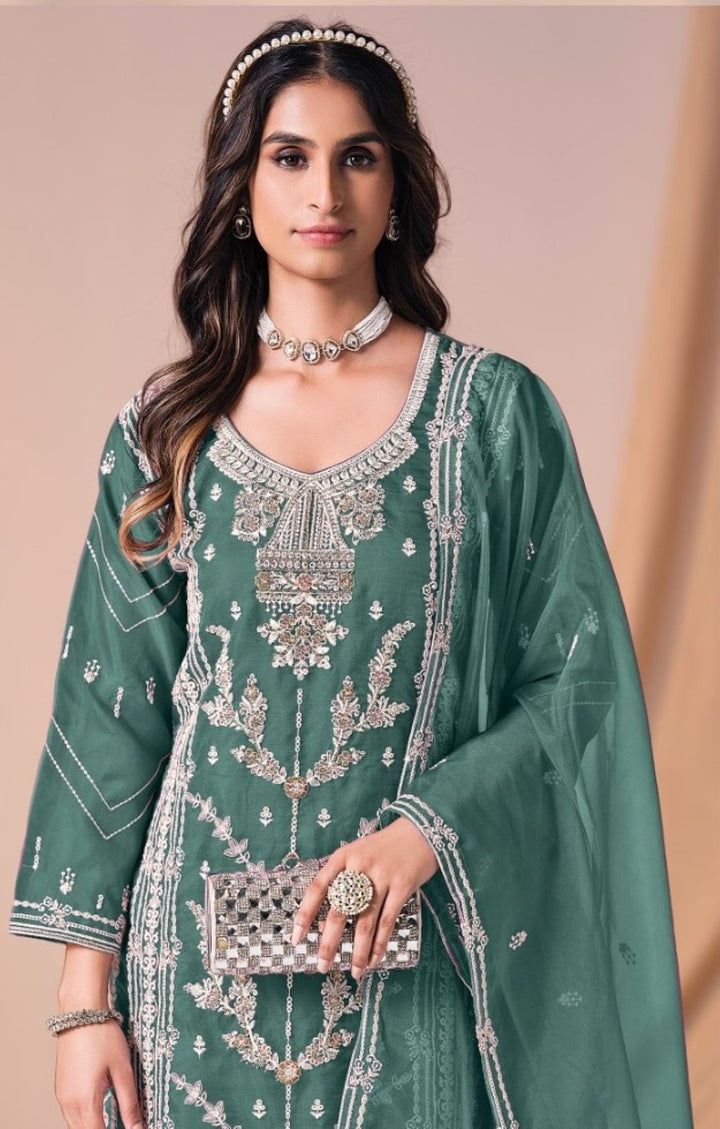 Mayuri Peacock Full Work Suit Set