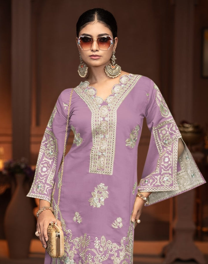 Mayuri Heather embroidery co-ord set