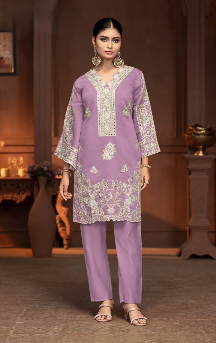 Mayuri Heather embroidery co-ord set