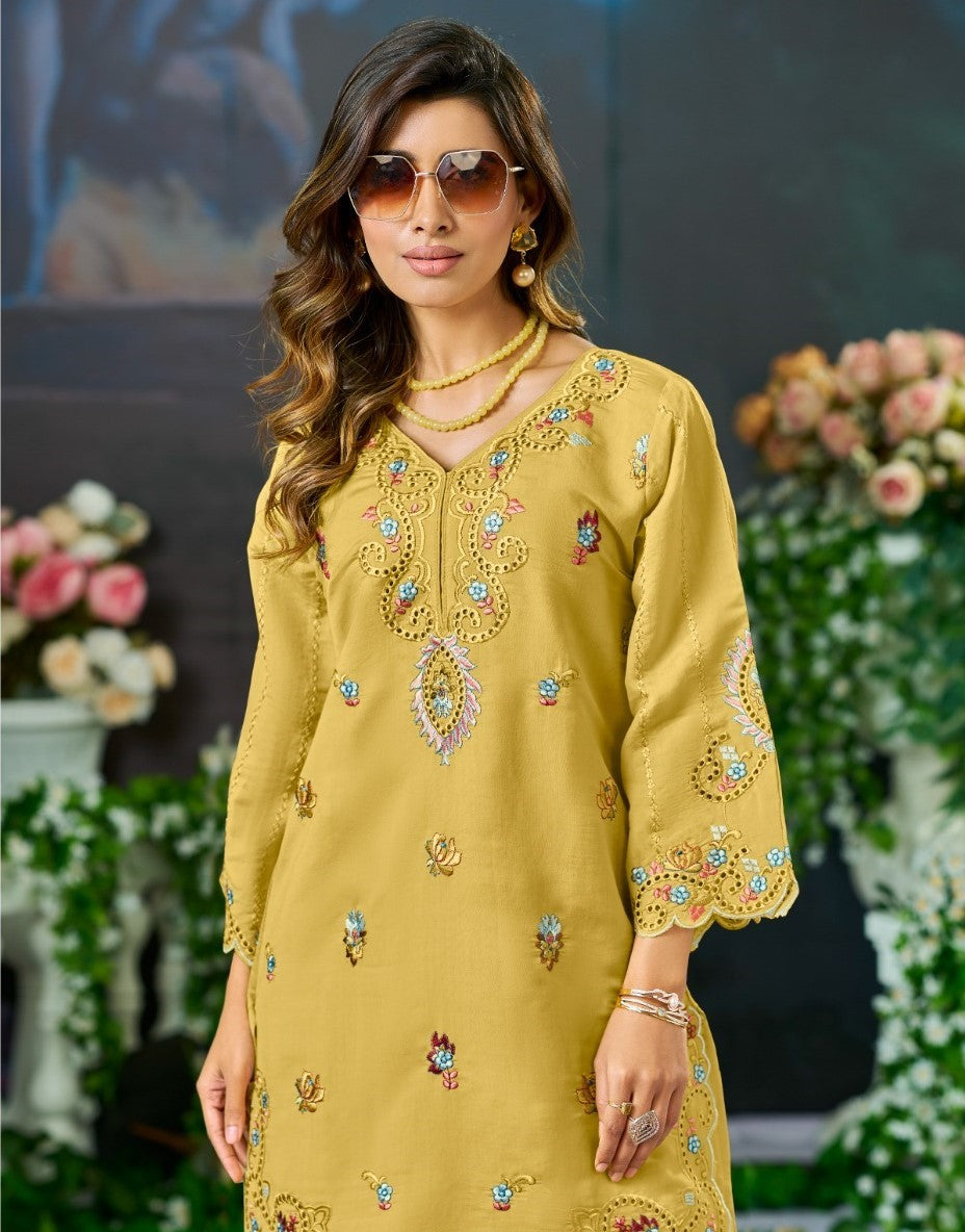Mayuri Amber Schiffili Embroidered Co-ord Set