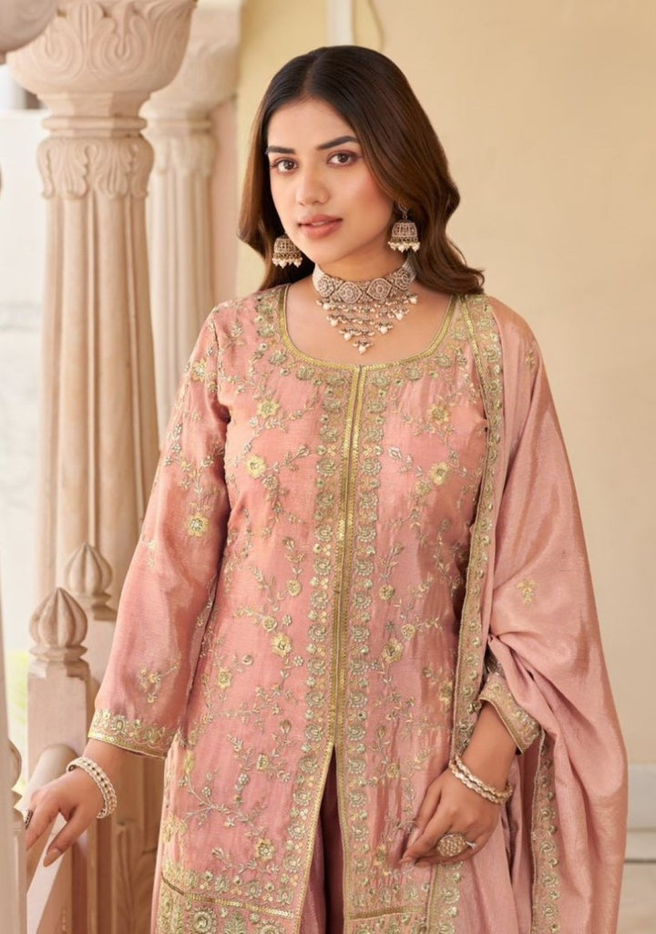 Parbat salmon full work suit set