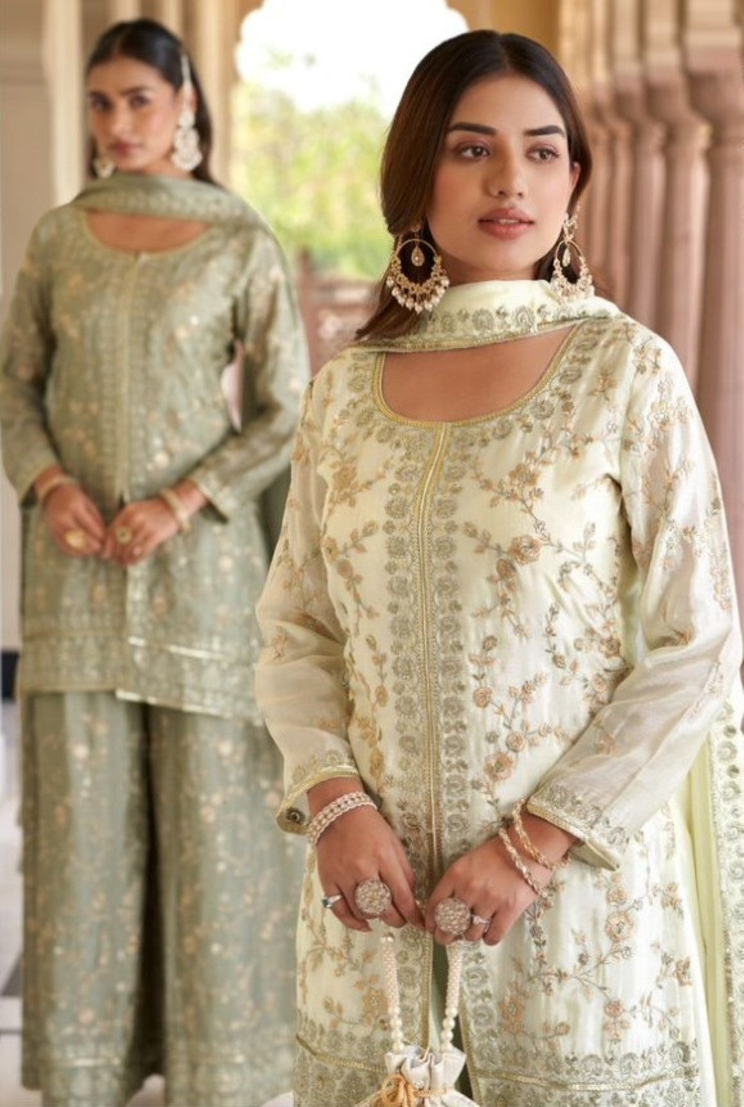 Parbat dove full work suit set