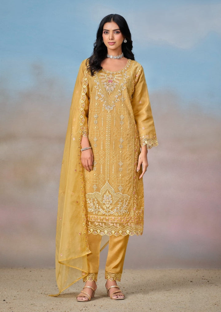 Mayuri Turmeric Full Work Suit Set