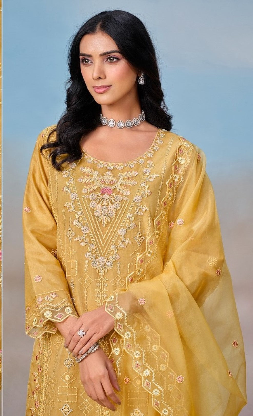 Mayuri Turmeric Full Work Suit Set