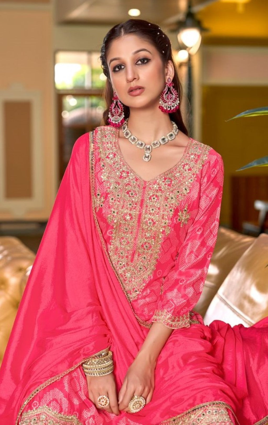 Pailan rose Full Work suit Set
