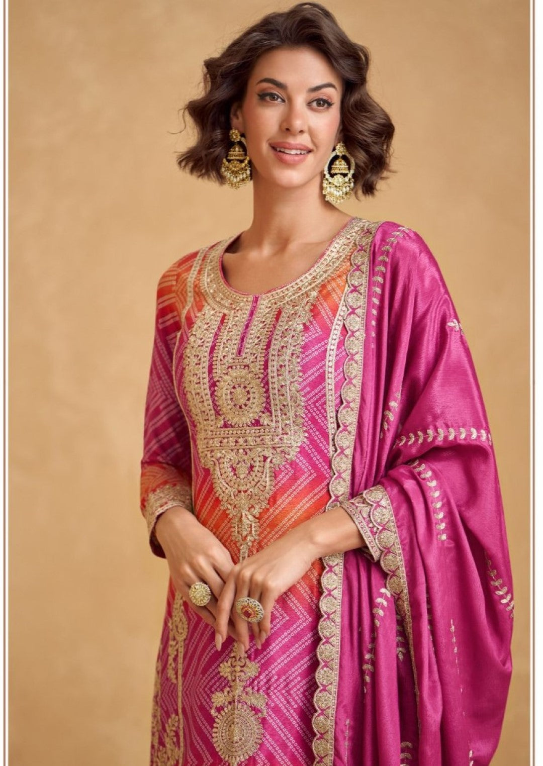 Mangal rouge full work suit set