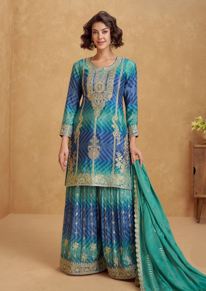 Mangal Hibis full work suit set